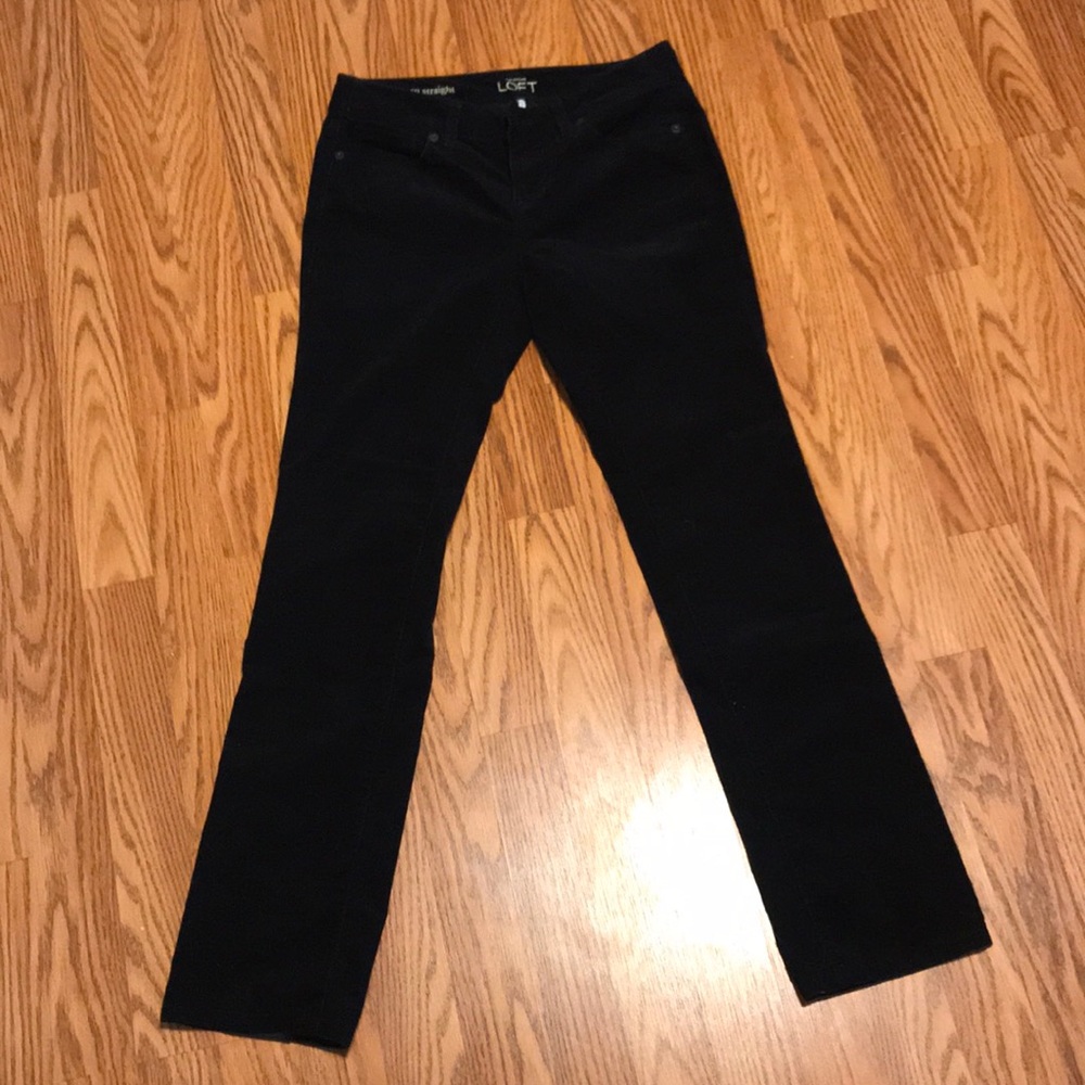 Loft black corduroy pant